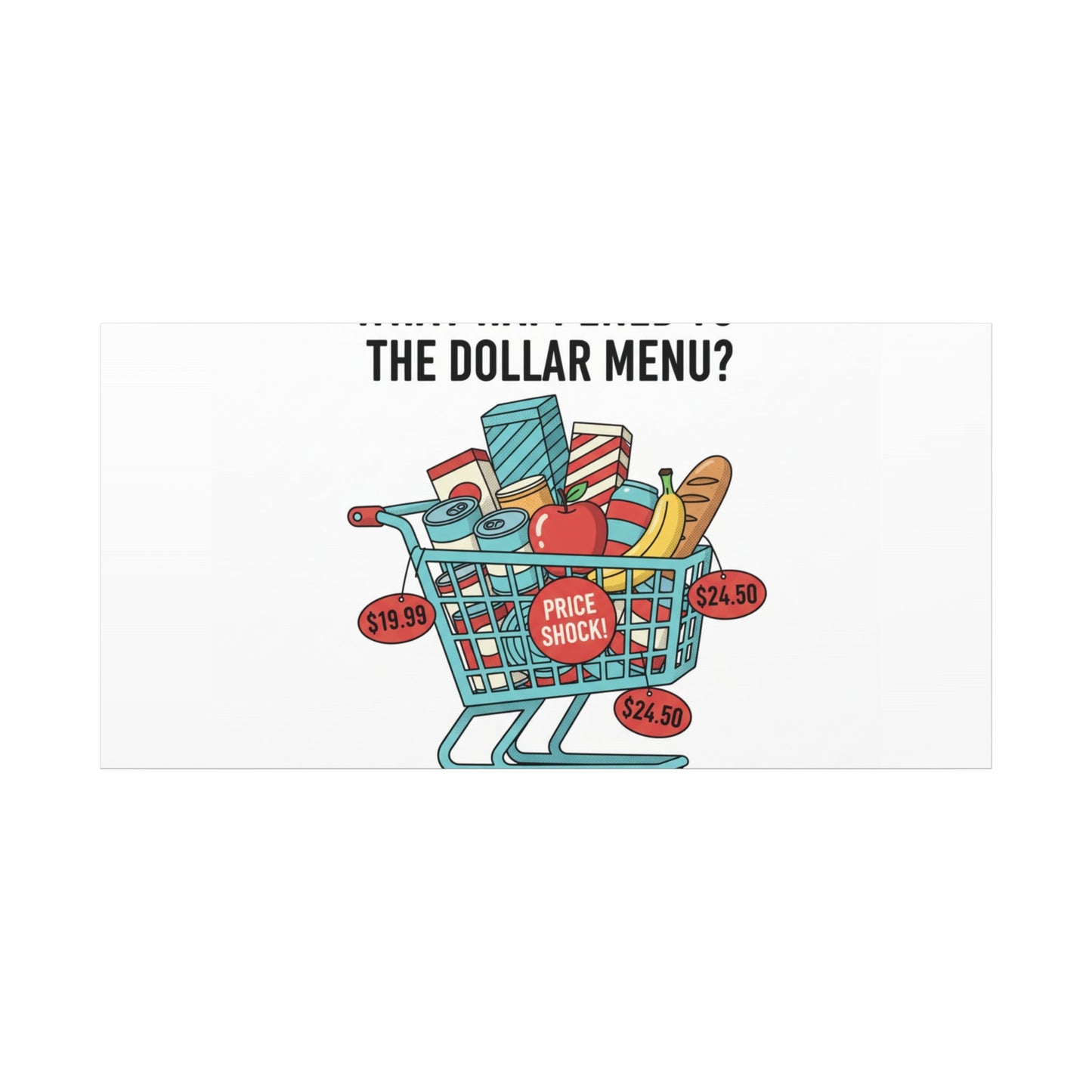 What Happened to the Dollar Menu? Canvas | Grocery Prices Meme, Price Shock Wall Art