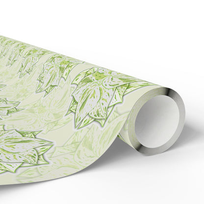 Snow Queen Pothos Wrapping Paper – Botanical Gift Wrap Roll