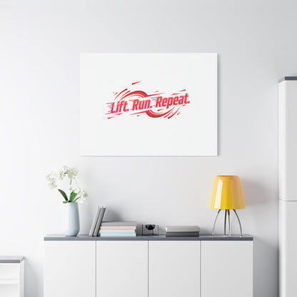 Lift Run Repeat Canvas | Fitness Wall Art, Gym Motivation