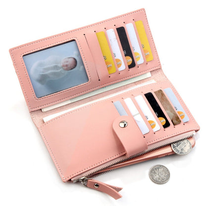 Clutch three fold buckle coin purse