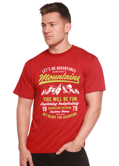 Let's Go Adventure Men's Bamboo Viscose/Organic Cotton Short Sleeve Graphic T-Shirt