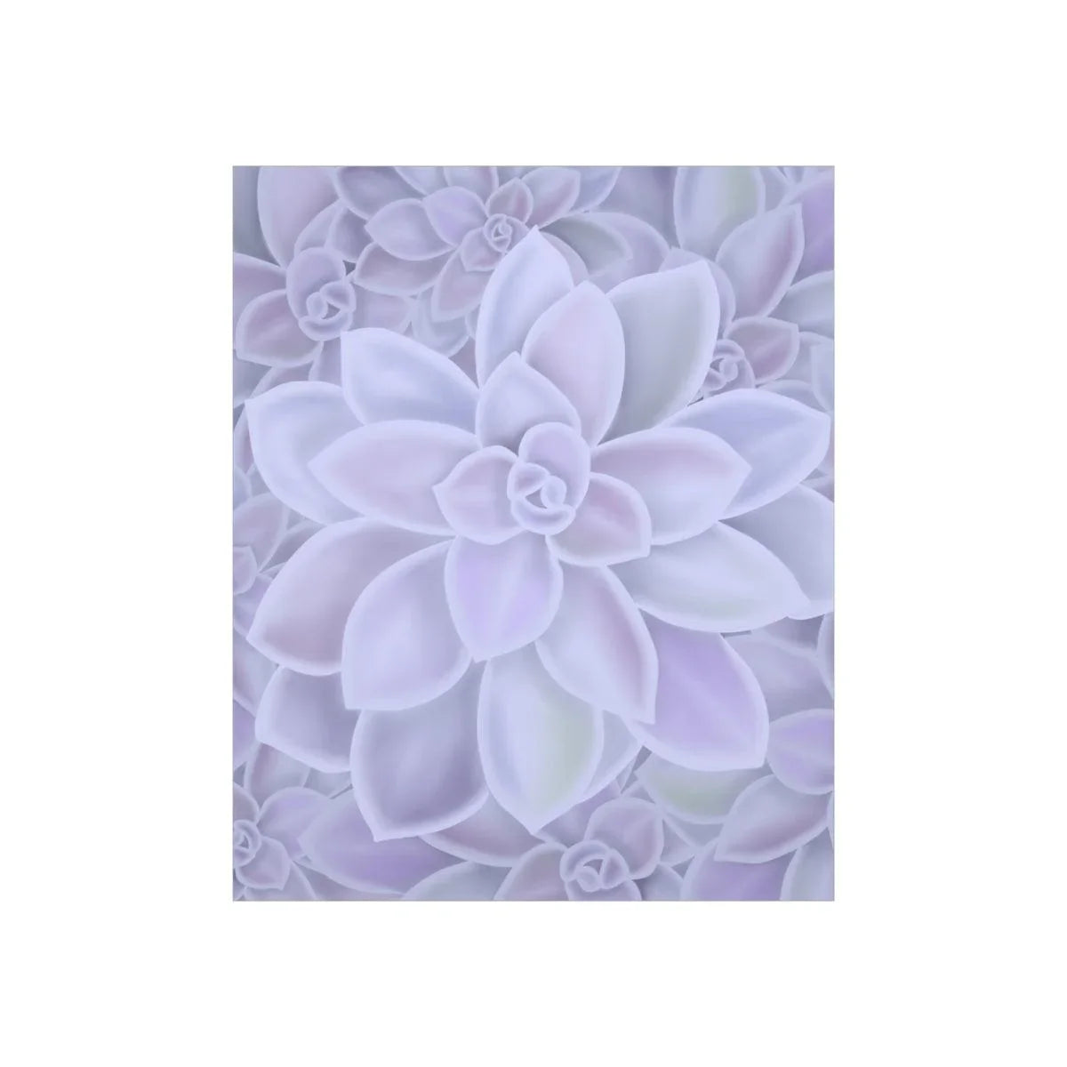 Graptopetalum Murasaki Succulent Pattern Botanical Print – Unframed Wall Art