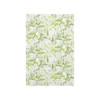 Snow Queen Pothos Pattern Botanical Print – Unframed Wall Art