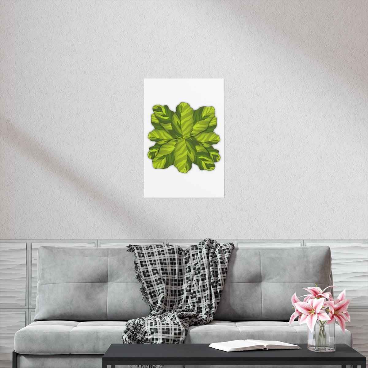 Calathea Yellow Fusion Botanical Print – Unframed Wall Art