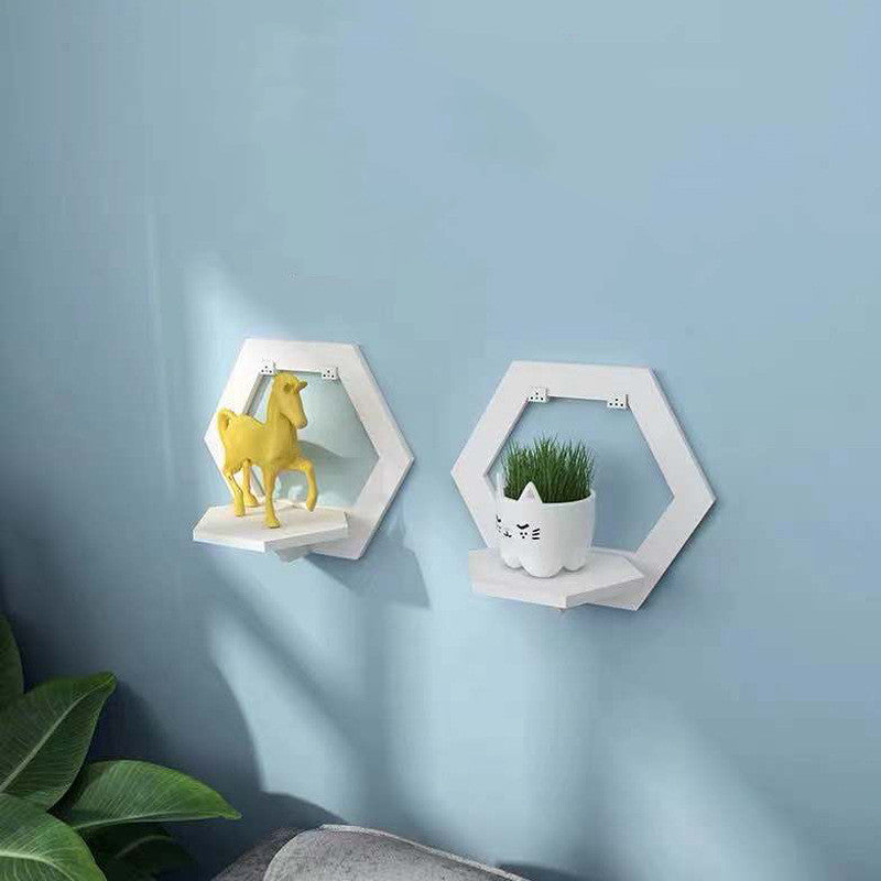 Wall-mounted Punch-free Wall Shelf Bathroom Corner Partition Kitchen