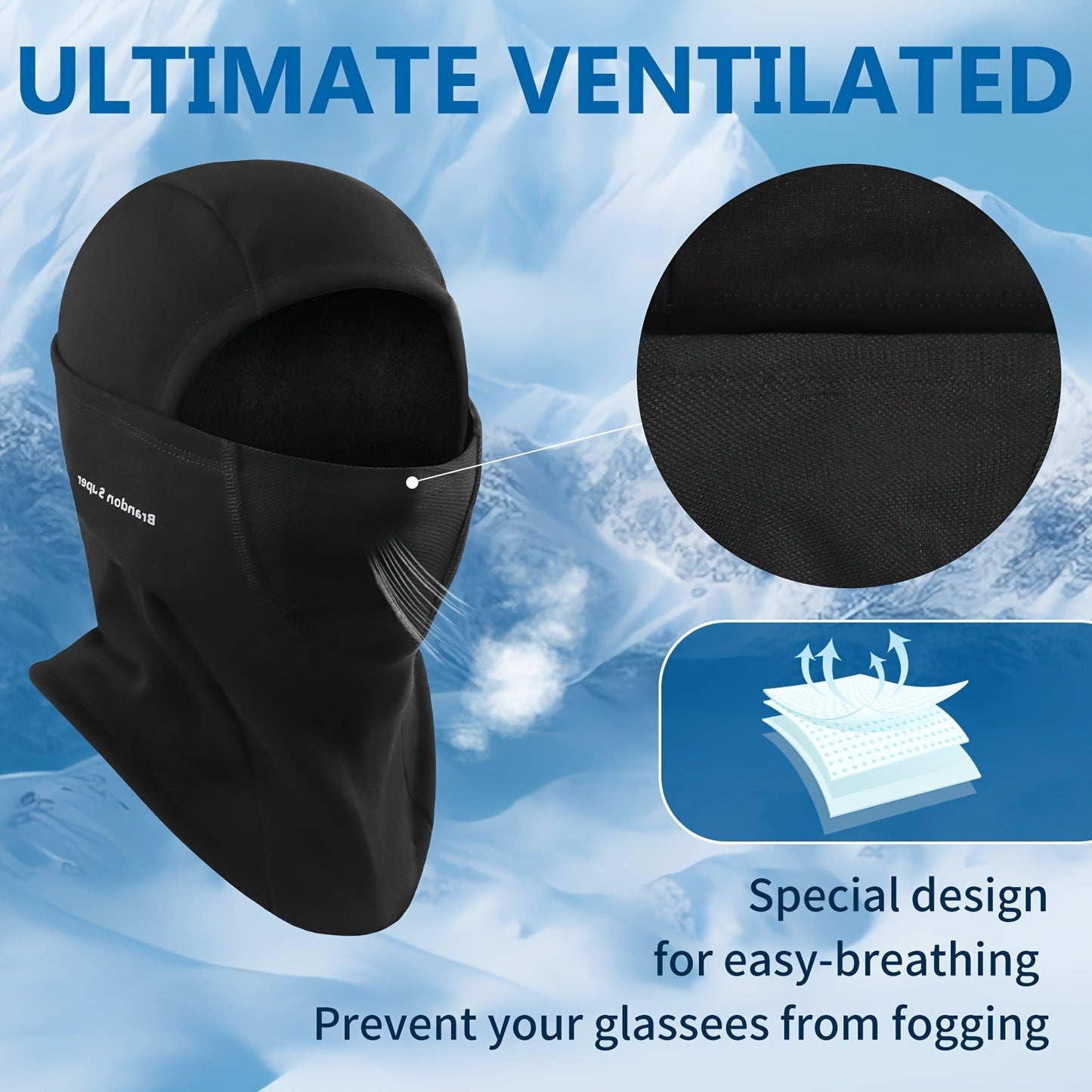 Face Mask, Cold Weather Winter Fleece Thermal Ski Mask Cover for Men Women, Warmer Windproof Breathable, Cold Weather Gear for Skiing, Outdoor, Riding Motorcycle & Snowboarding