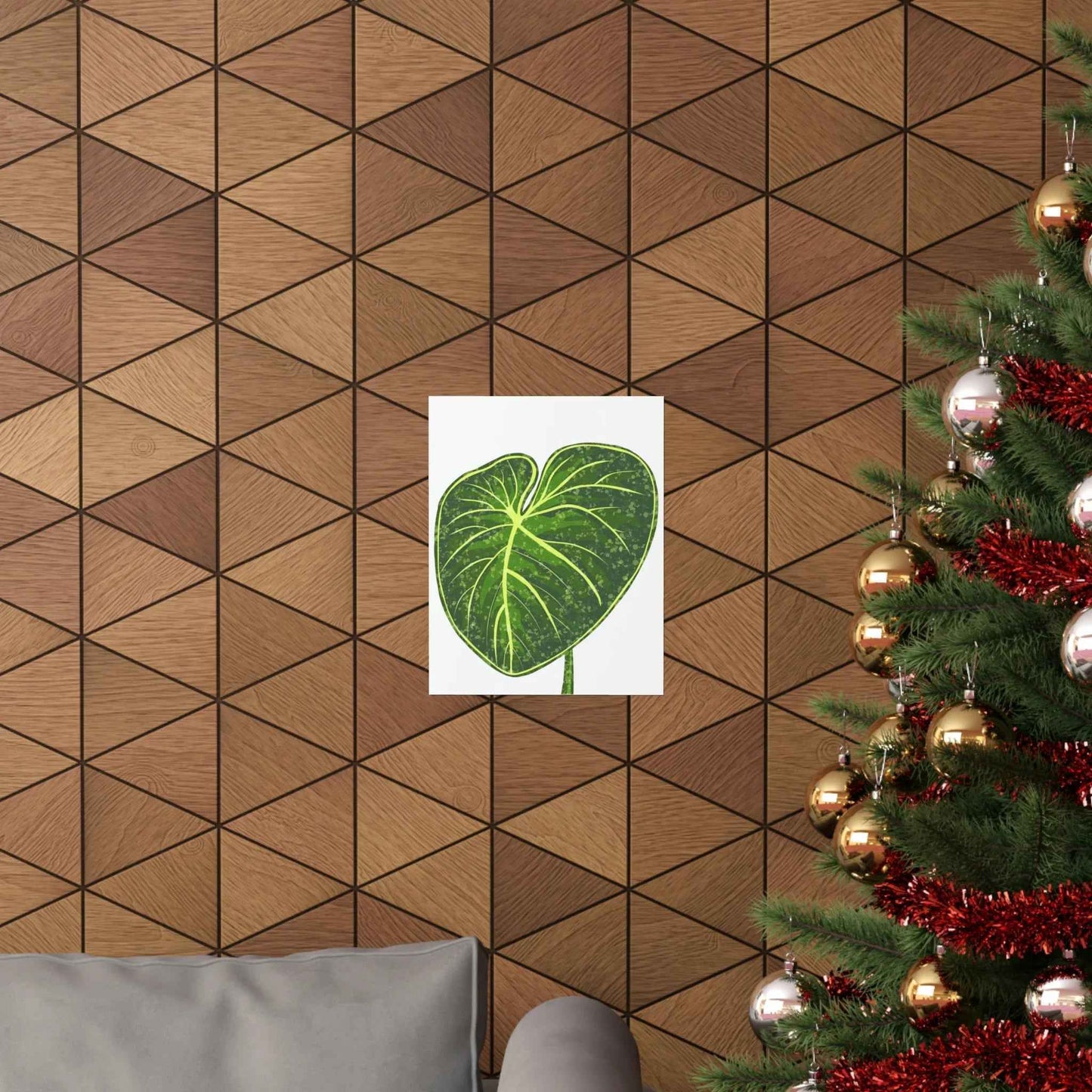 Philodendron Gloriosum Botanical Print – Unframed Wall Art