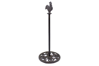 Cast Iron Rooster Extra Toilet Paper Stand 15""