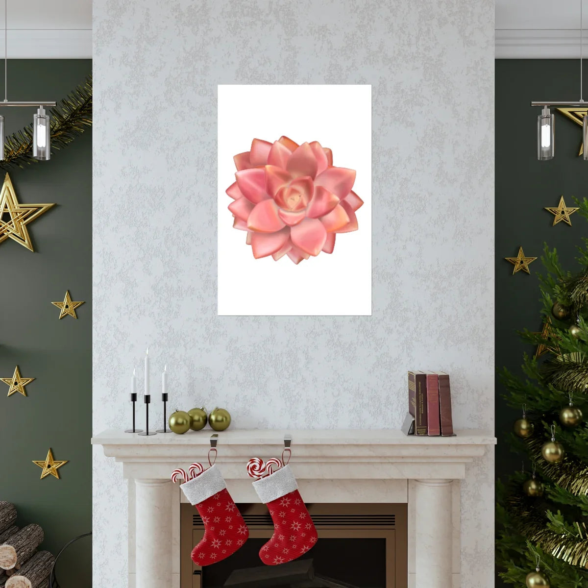 Graptosedum California Sunset Succulent Botanical Print – Unframed Wall Art