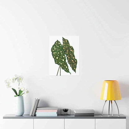 Begonia Maculata Botanical Print – Unframed Wall Art