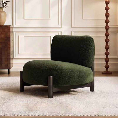 Living Room Single Sofa Fabric Lambswool Leisure Chair
