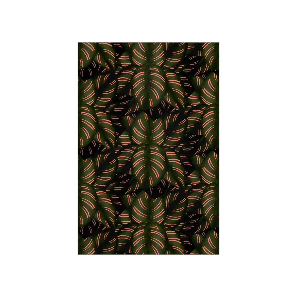 Calathea Pinstripe Botanical Print – Unframed Wall Art