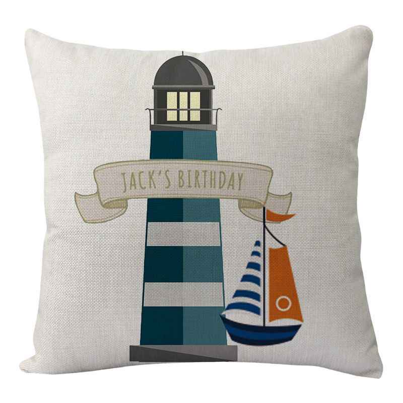 New Lighthouse Anchor Digital Printing Linen Pillowcase