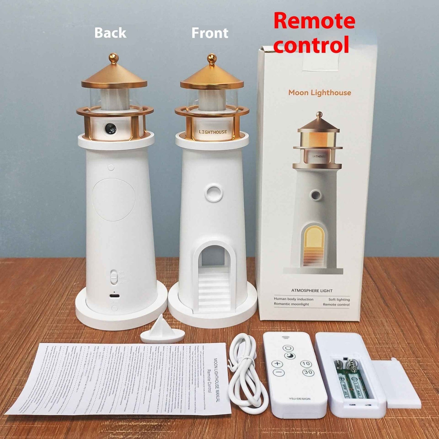 Human Body Induction Atmosphere Moonlight Lighthouse Table Lamp
