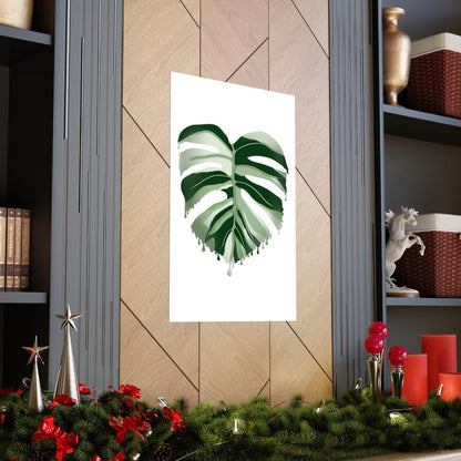 Melting Monstera Albo Botanical Print – Unframed Wall Art