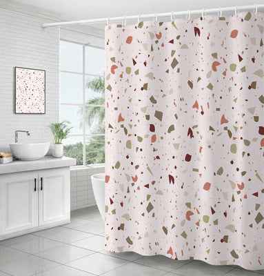 Bathroom Ins Morandi Terrazzo Shower Curtain