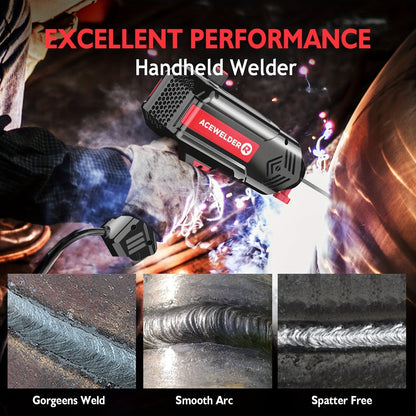 ACEWELDER 120Amp Handheld Welding Machine 110V Portable Electric ARC Welder Gun with Inverter Current Adjustment Stick Welder IP21S