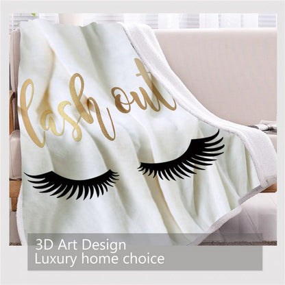 Thickened Double-layer Eye  Digital Printed Airable Cover Square Blanket