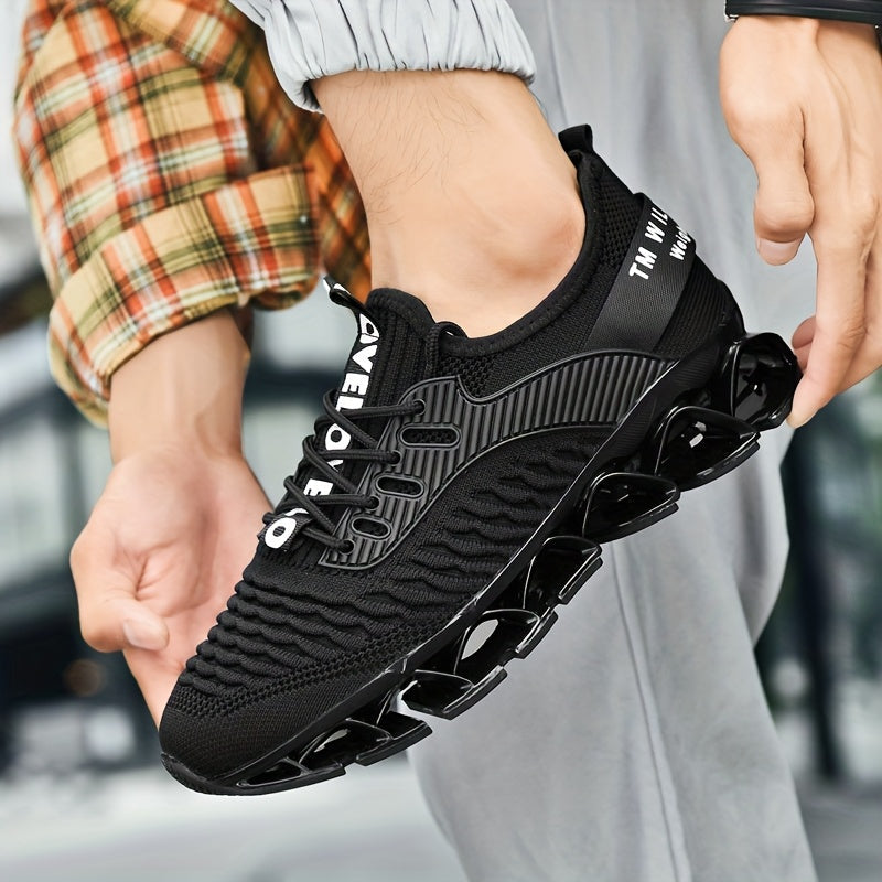 Athletic Footwear for Men - Cozy And Airy Sneakers, Practical, with a Soft Sole Ideal for Prolonged Standing, Featuring a Fish Scale Pattern for Gym Workouts, Walking, And Outdoor Pursuits