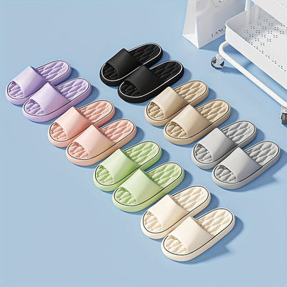 1pc Men'S for home Anti-Slip Slippers Thick Sole Silent Bathroom Shower Soft Elastic Cushioning Slippers Comfortable For Home/Wear Out Non-Stuffy.