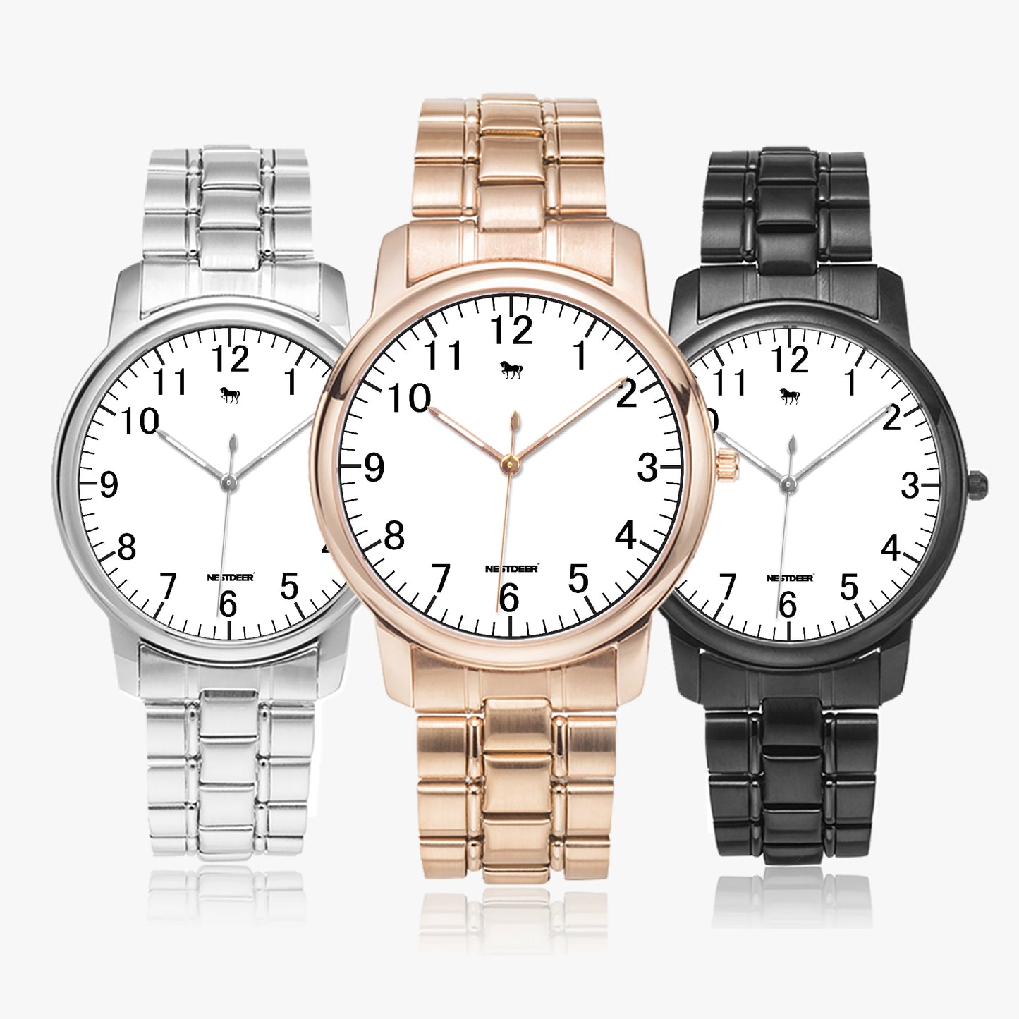 153. Folding Clasp Type Stainless Steel Quartz Watch
