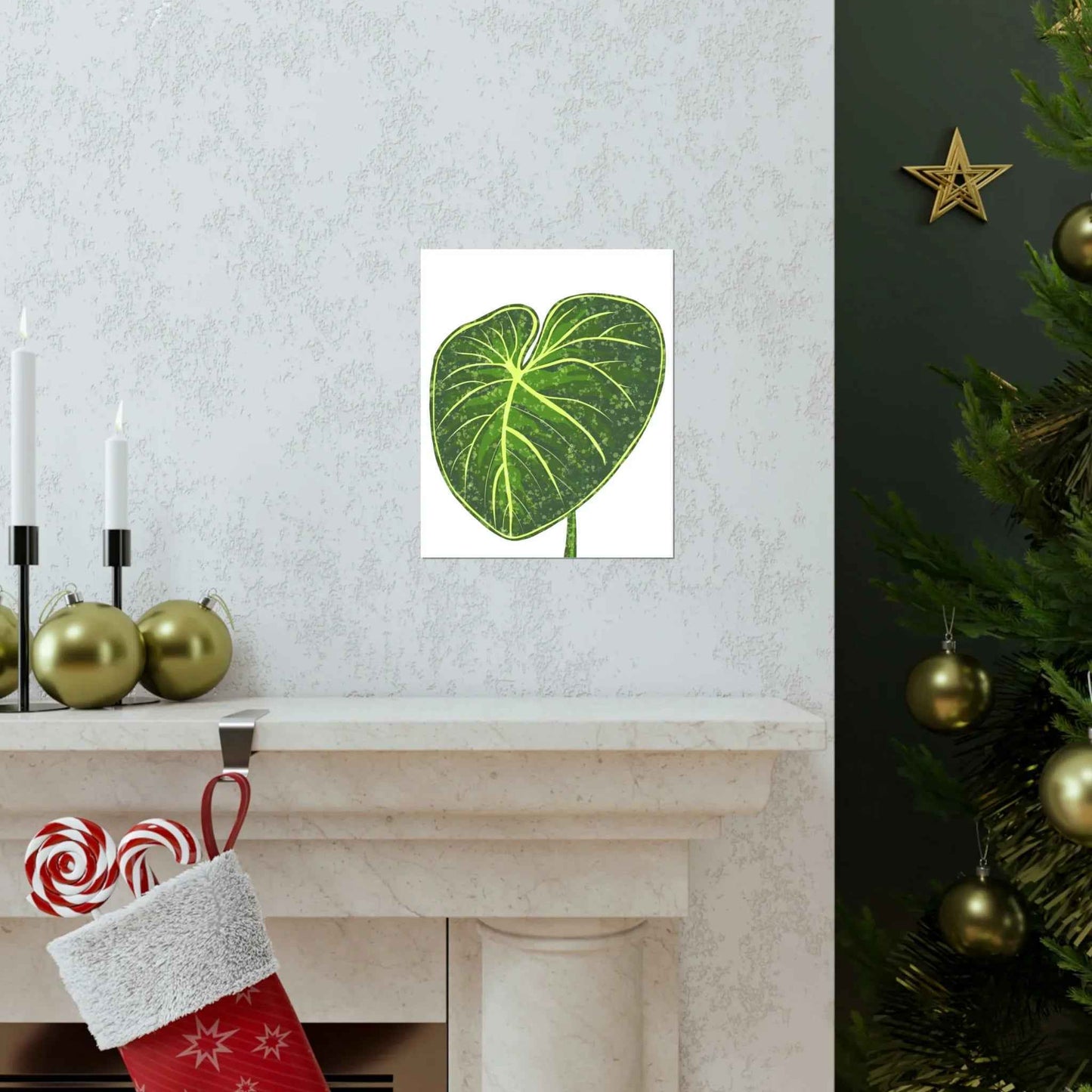 Philodendron Gloriosum Botanical Print – Unframed Wall Art