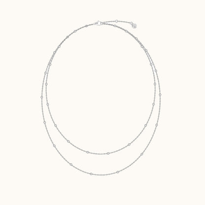 2 in 1 Double Layered Bead Necklace Set