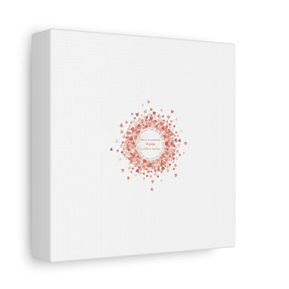 Tiny Heart Confetti Canvas | Matte Stretched Wall Art