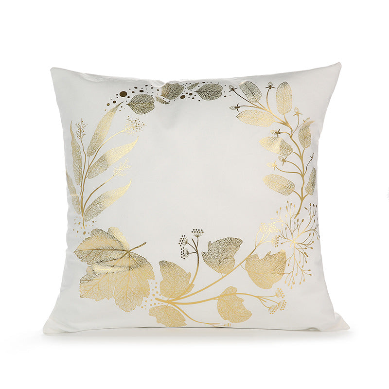 Sofa cushion cover bronzing waist pillowcase