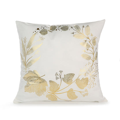 Sofa cushion cover bronzing waist pillowcase