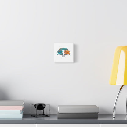 Meme War: Six vs. Seven Canvas Wall Art