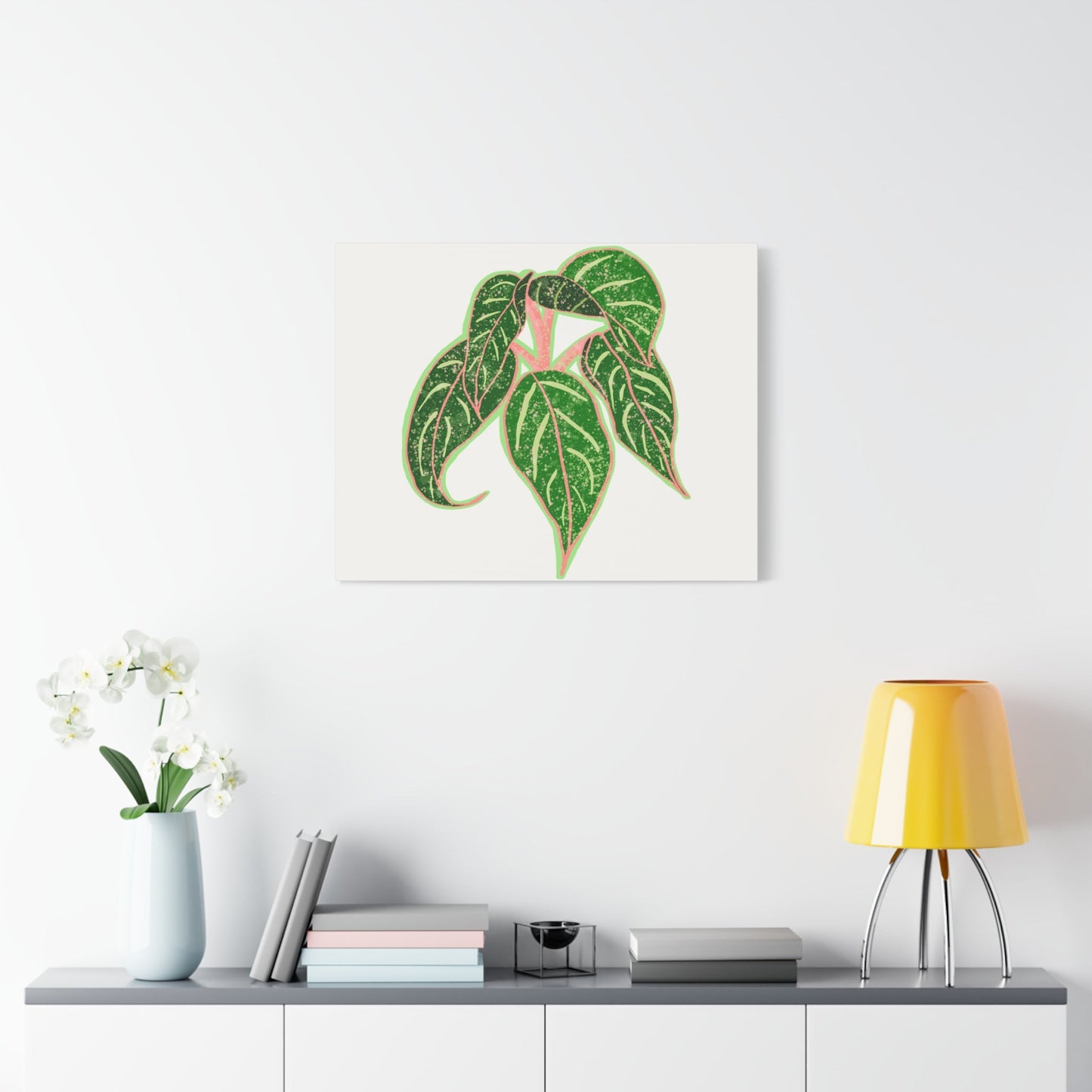 Aglaonema Sparkling Sarah Canvas Print – Botanical Wall Art