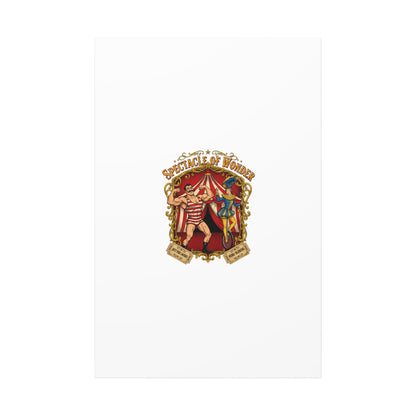 Spectacle of Wonder Circus Art Print, Canvas | Vintage Carnival Design