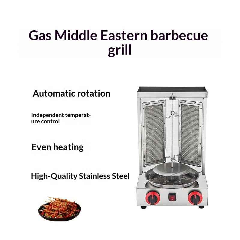 Commercial Gas-powered Rotisserie Grill For Barbecuing