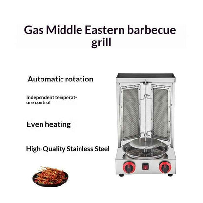 Commercial Gas-powered Rotisserie Grill For Barbecuing