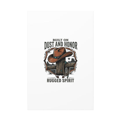 Built on Dust and Honor Canvas | Western cowboy, vintage Americana