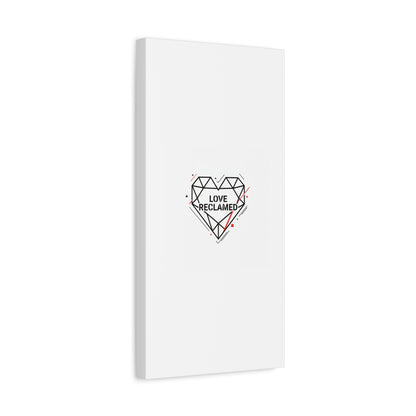 Love Reclaimed Canvas | modern heart design, minimalist love icon