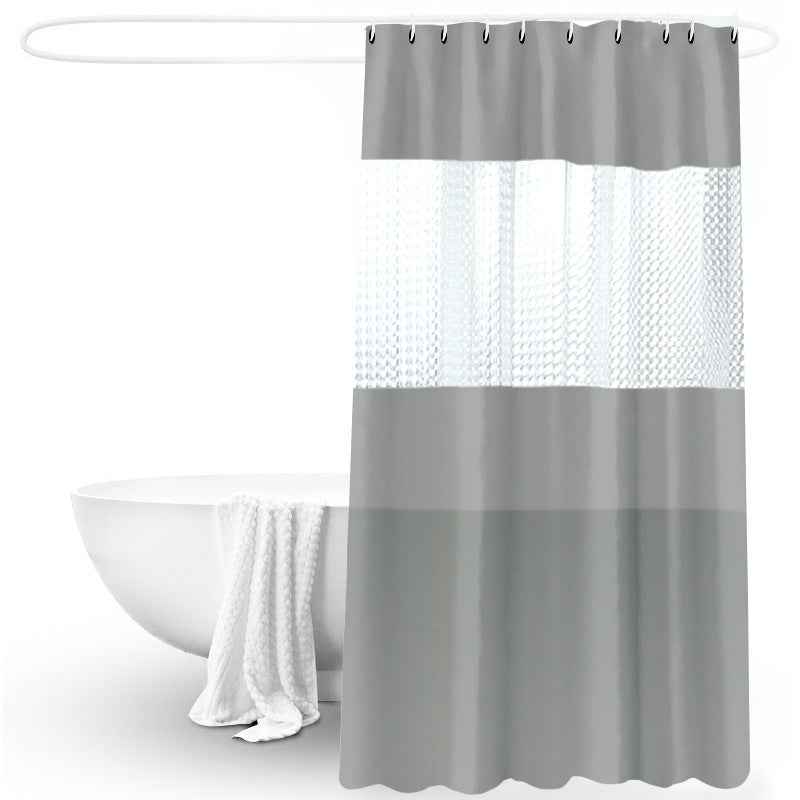 Pure color thick stitching shower curtain