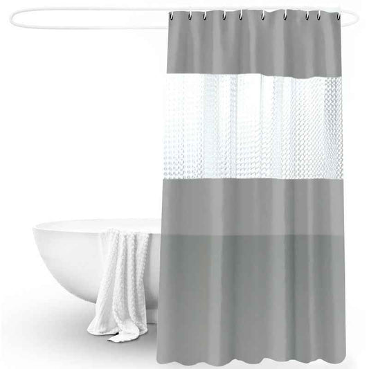 Pure color thick stitching shower curtain