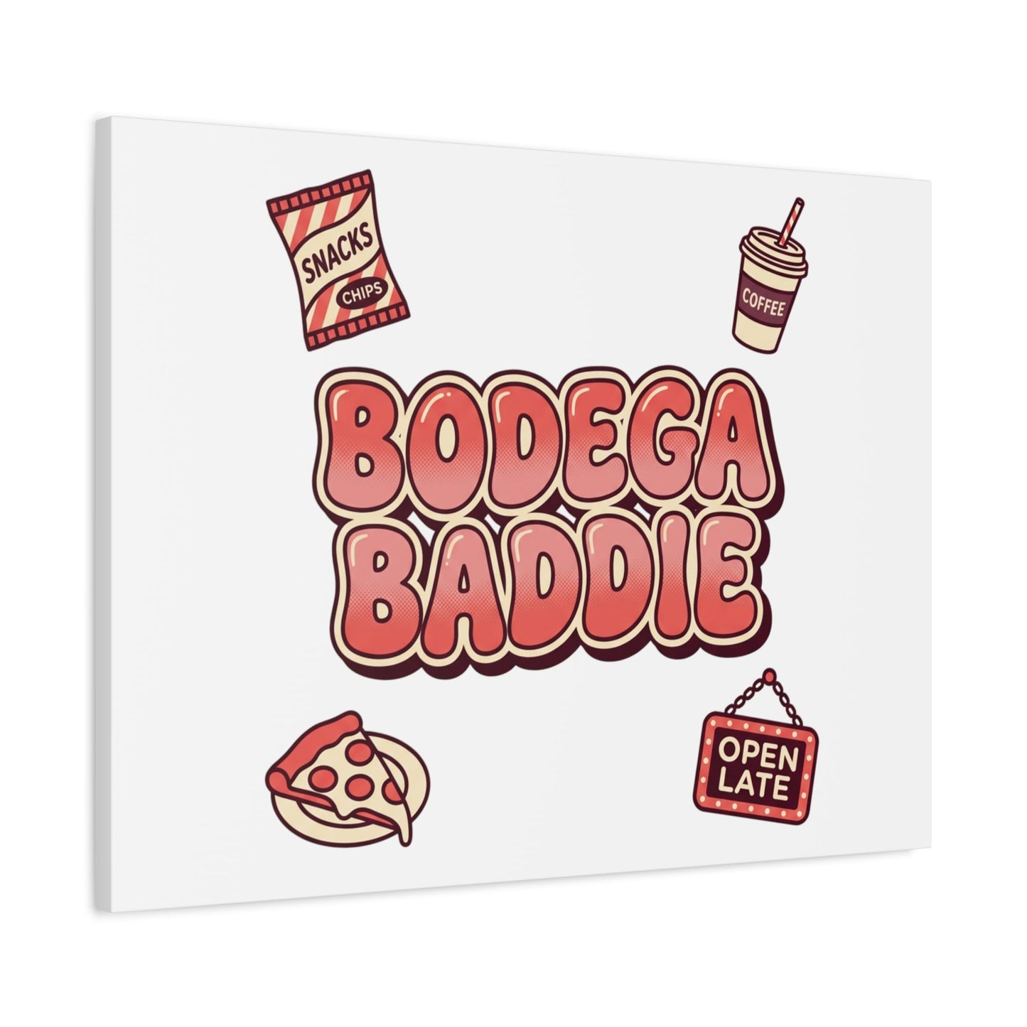 Bodega Baddie Matte Canvas, Stretched | NYC Y2K Corner Store Vibes