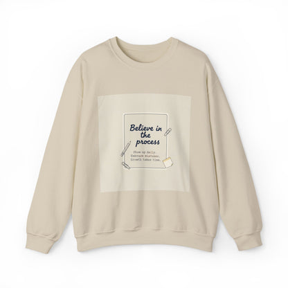 Believe in the Process Sweatshirt | note to self, post‑it note design