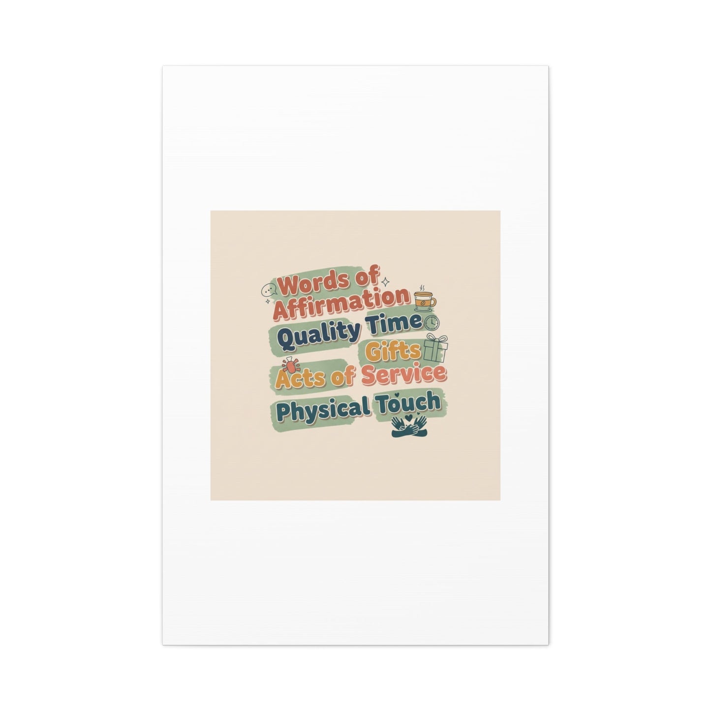 Love Languages List Matte Canvas Wall Art | love language meme, relationship humor