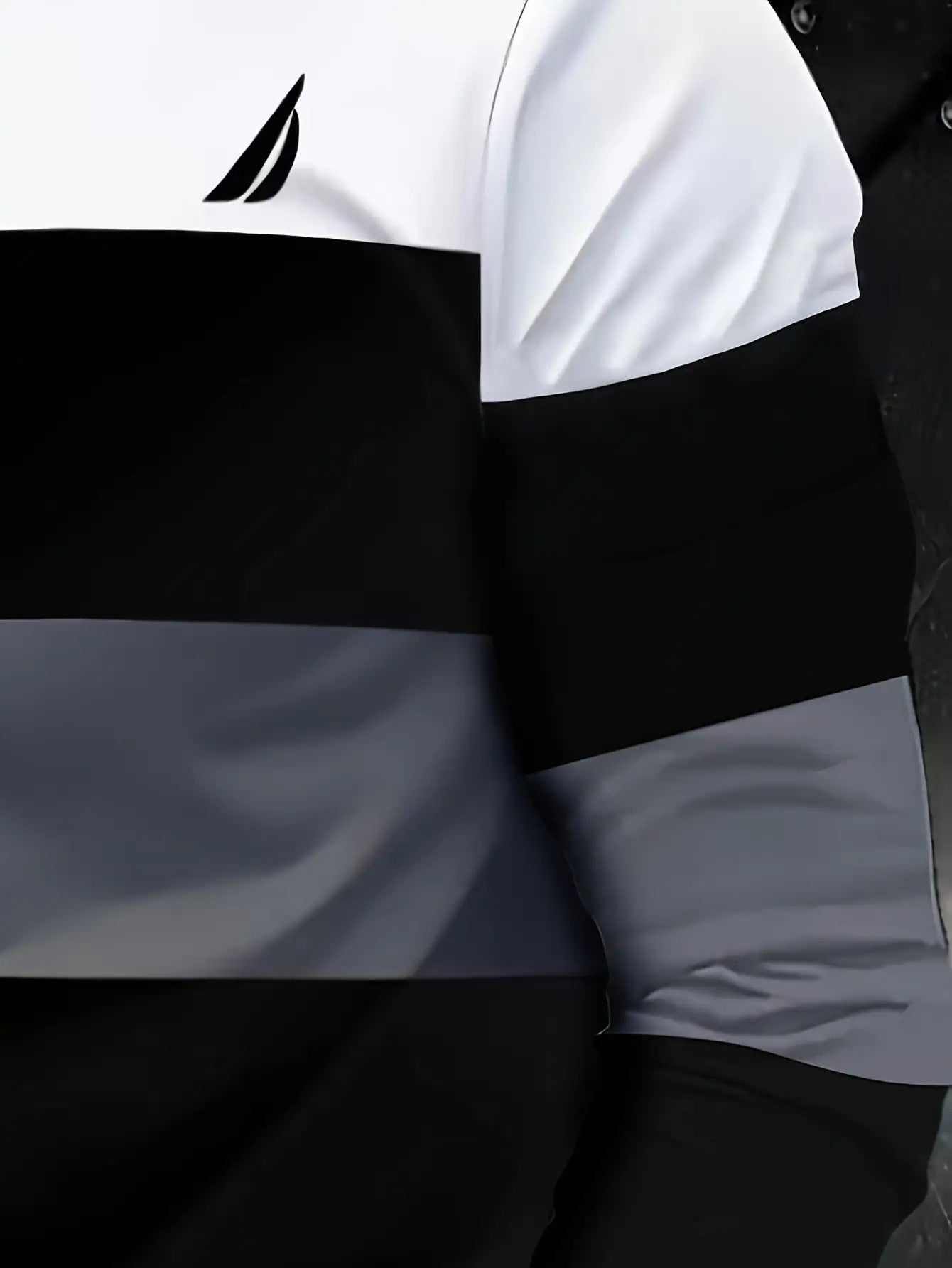 Men's & Teens Long Sleeve T-Shirt with Full-Body Striped Print - Black & White All-Season Casual Crew Neck Shirt, Suitable for Dad Gifts, Christmas Presents, Year-Round Wear - Machine Washable Digital Print Underwear