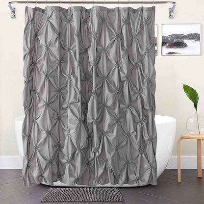 Folding Polyester Bathroom Partition Shower Curtain