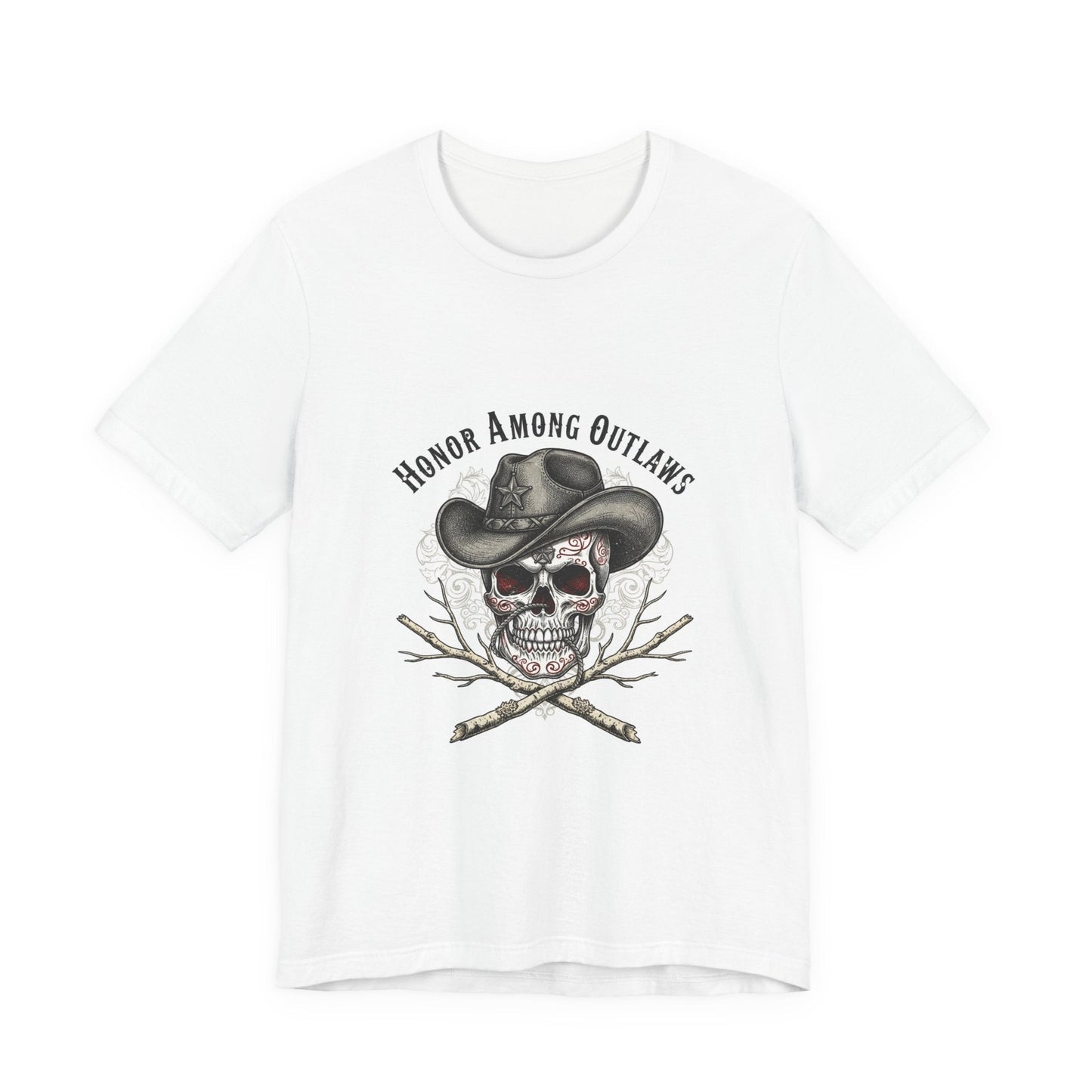 Western Skull Art Tee | cowboy horror shirt, gothic Americana
