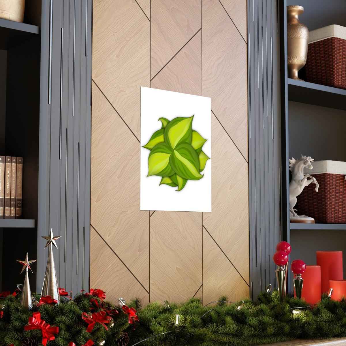 Philodendron Brasil Botanical Print – Unframed Wall Art