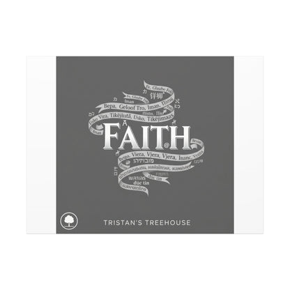handwritten faith ribbon Canvas | sketch aesthetic, doodle design