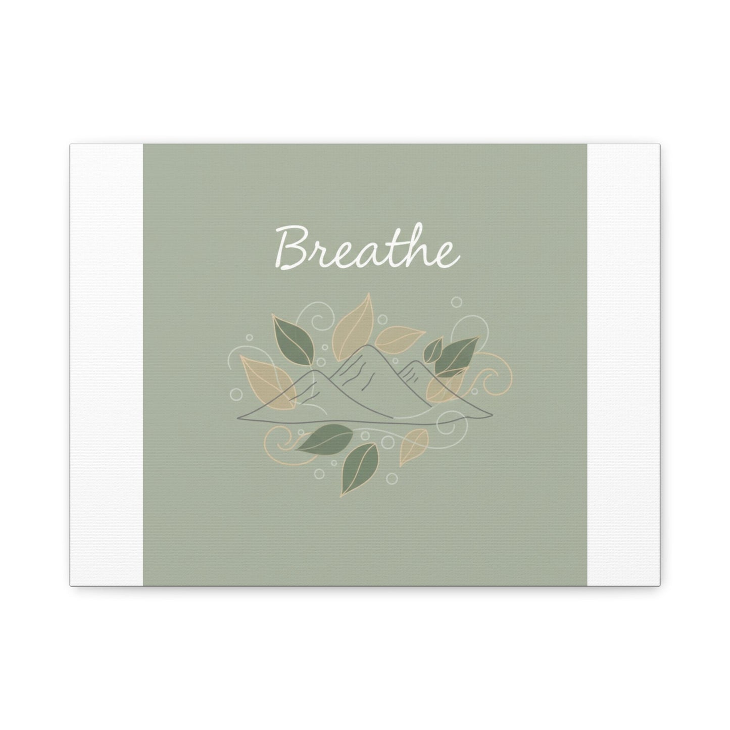 Breathe Mountain Line Canvas | Nature Symbols, Minimal Forest Wall Art