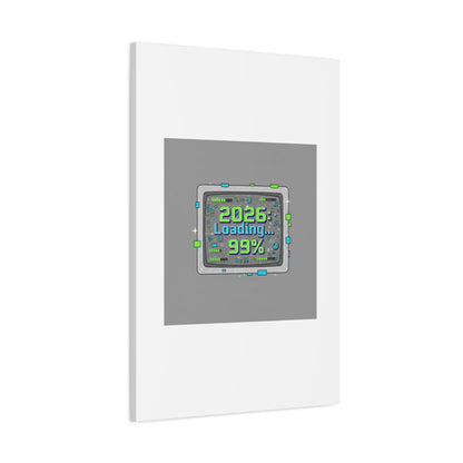 2026 Loading 99% Canvas | NYE countdown, retro system interface