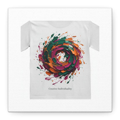 Painterly Abstract Floral Swirl Canvas | Matte Stretched Canvas